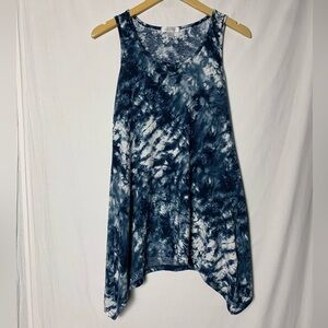 Magazine | Tie Dye Handkerchief Hem Tank - Small